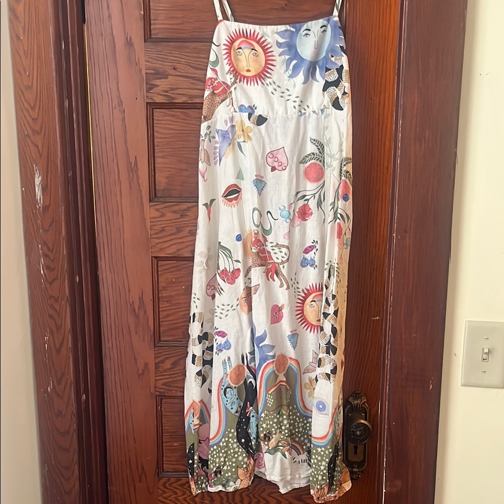 Artistic Sun and Moon Maxi Skirt